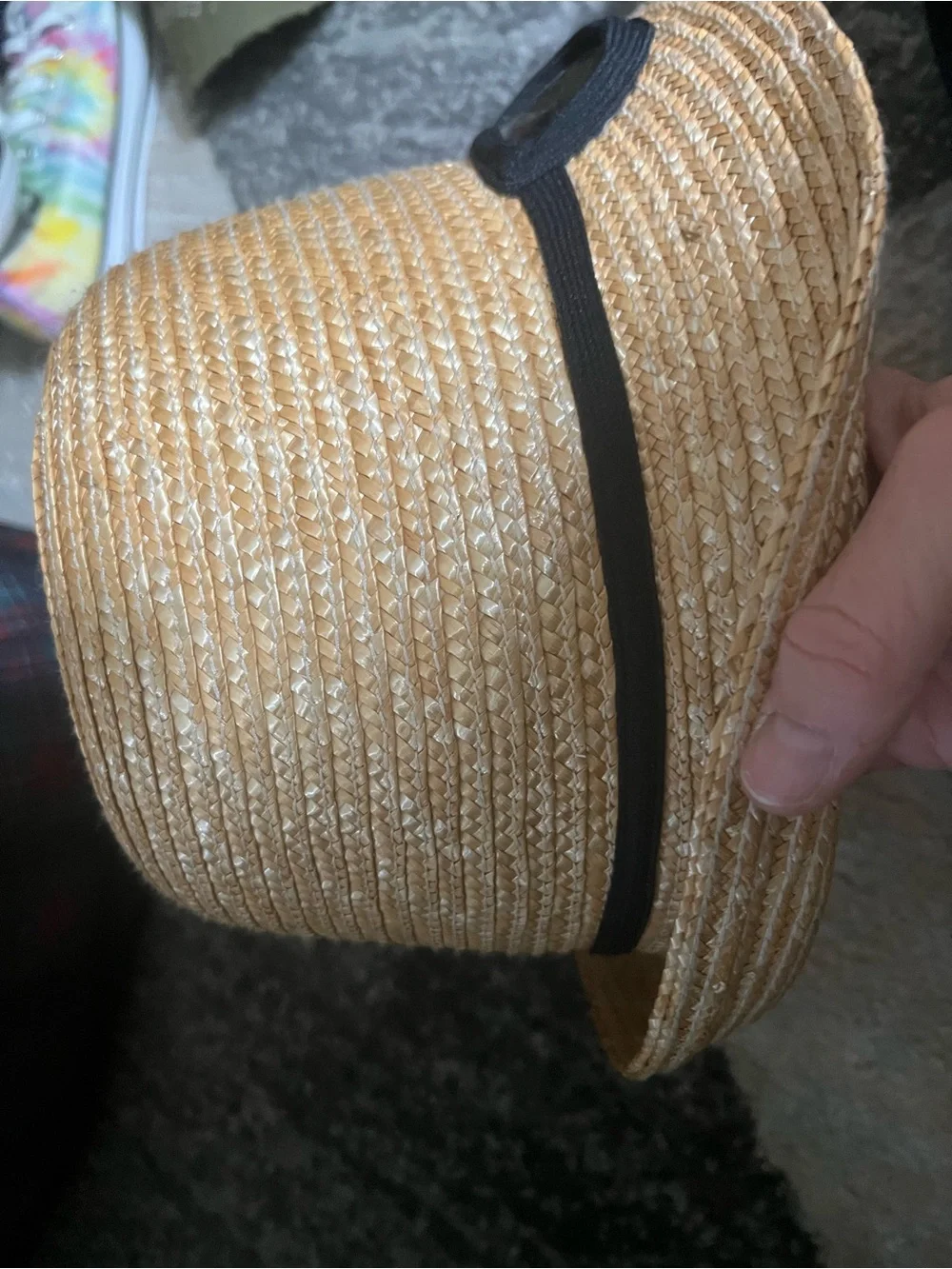 Kate Spade Straw Sun Hat with Black Goggles